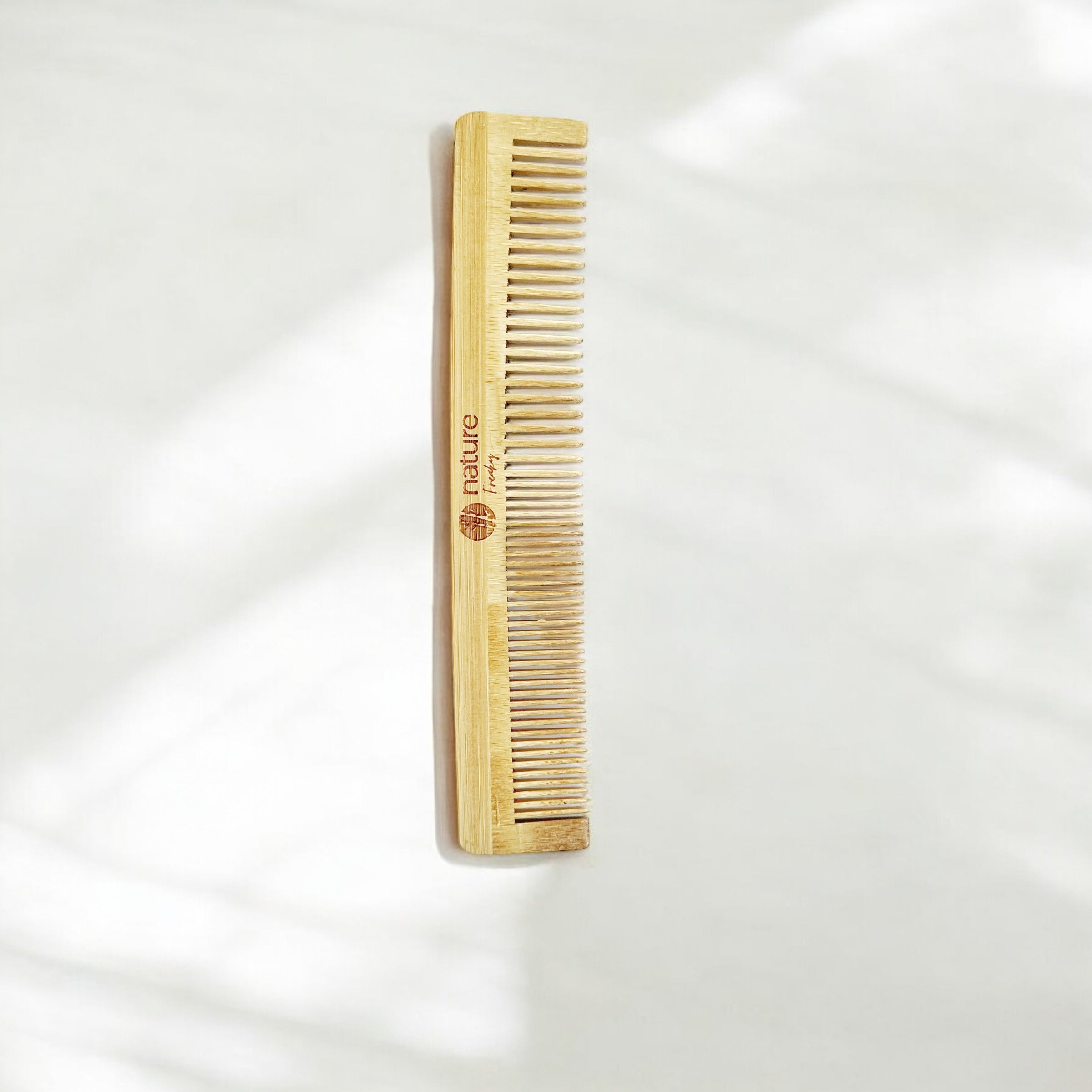 Dual-Sided Bamboo Comb with Wide & Narrow Teeth Nature Freaky