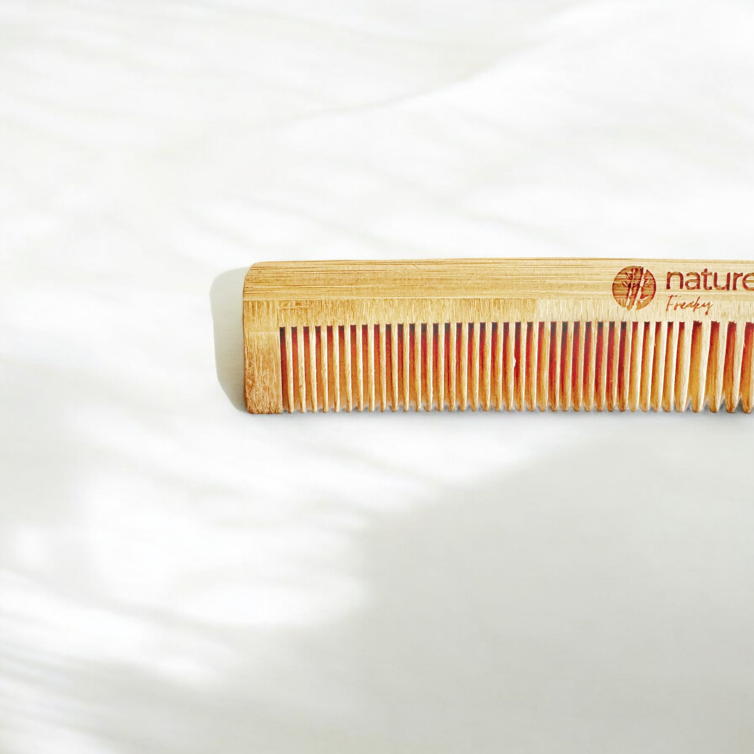 Dual-Sided Bamboo Comb with Wide & Narrow Teeth Nature Freaky