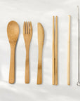 REUSABLE BAMBOO CUTLERY KIT | ECO-FRIENDLY & ZERO-WASTE UTENSILS Nature Freaky