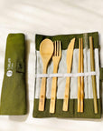 REUSABLE BAMBOO CUTLERY KIT | ECO-FRIENDLY & ZERO-WASTE UTENSILS Nature Freaky