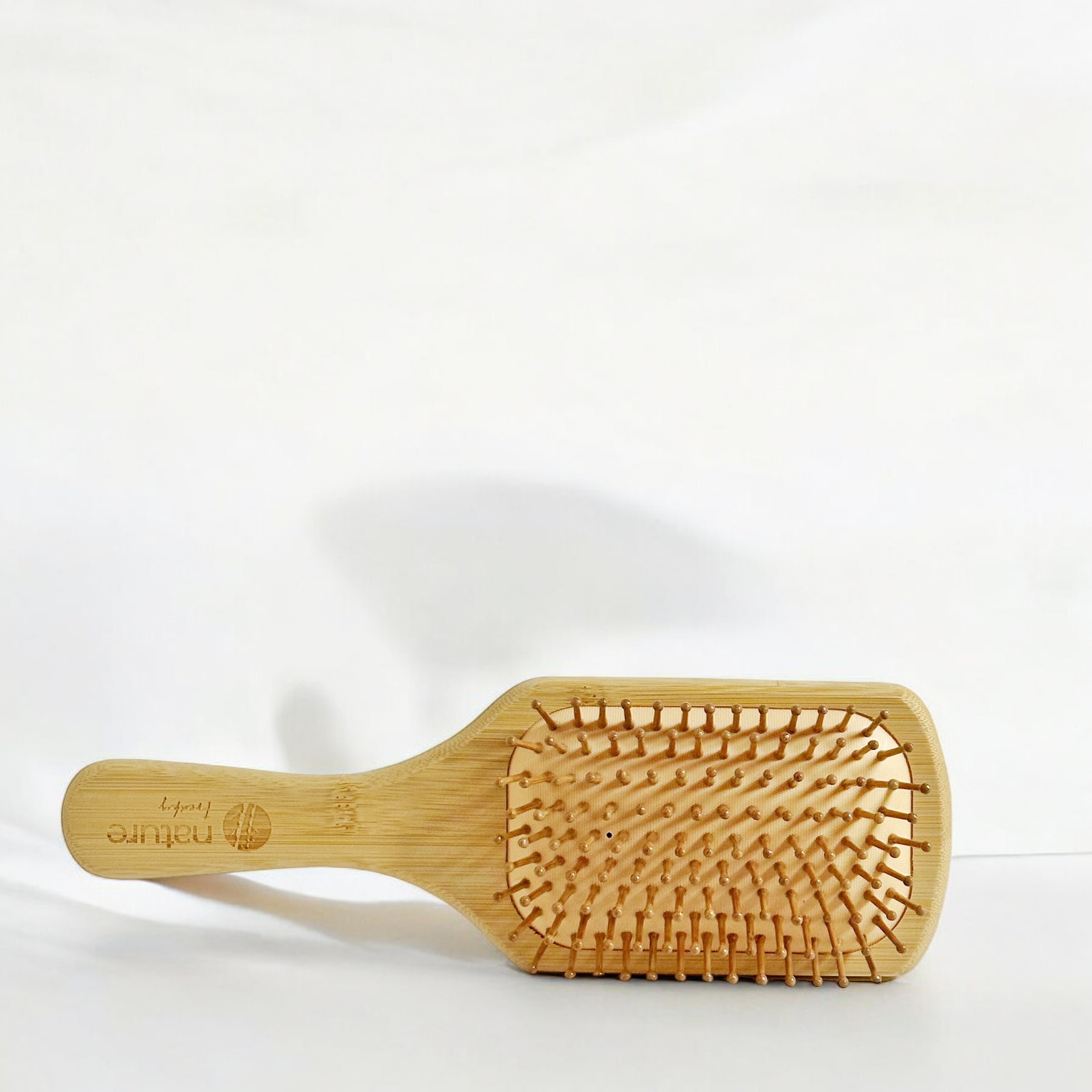 BAMBOO HAIR BRUSH | NATURAL DETANGLING PADDLE BRUSH Nature Freaky