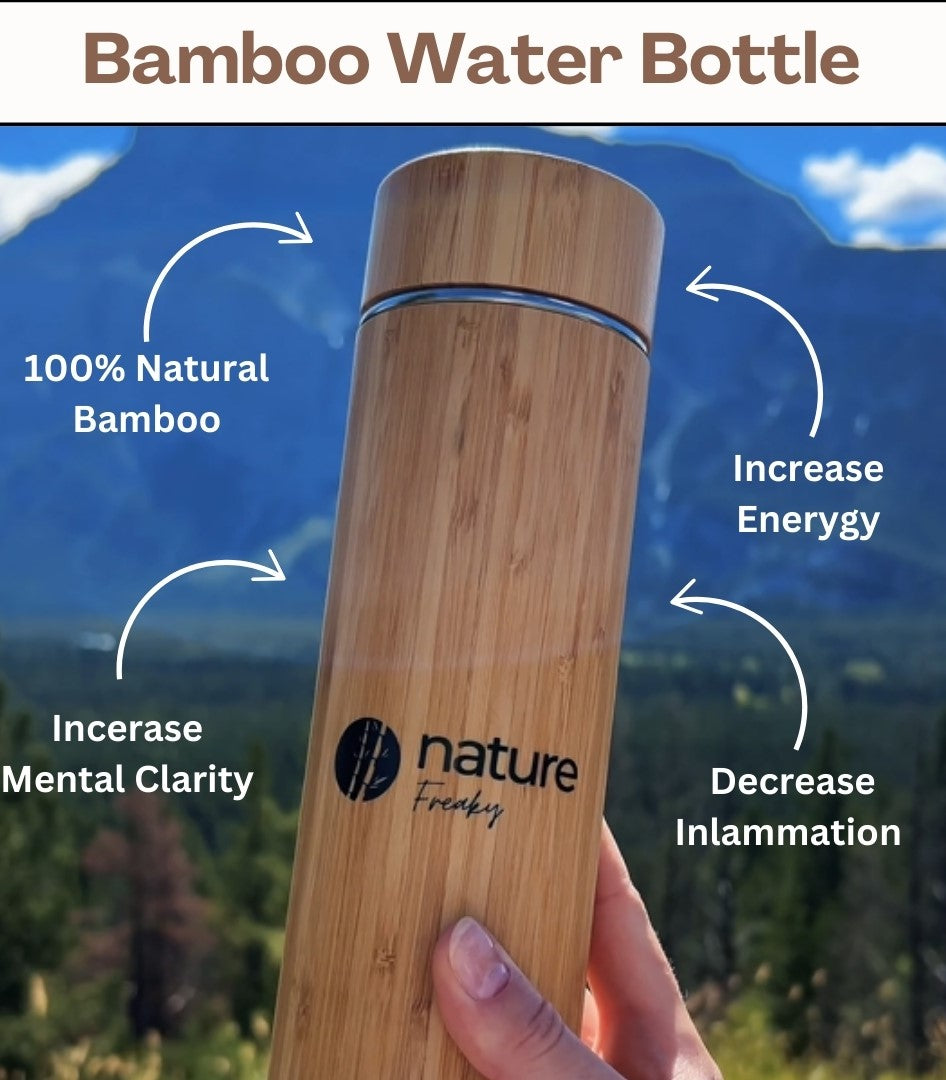 ECO-FRIENDLY BAMBOO BOTTLE WITH INFUSER & STRAINER Nature Freaky