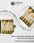 REUSABLE BAMBOO CUTLERY KIT | ECO-FRIENDLY & ZERO-WASTE UTENSILS Nature Freaky